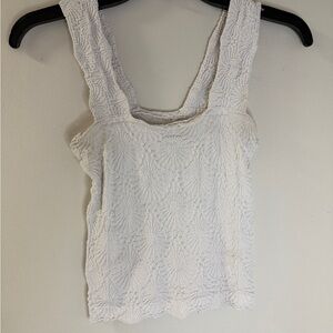 Aura Women’s White Textured Tank Top